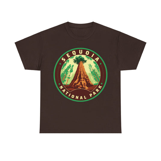 Sequoia National Park California Round Logo T-shirt