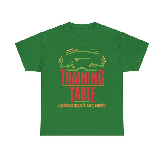 Training Table Gourmet Burger Vintage Restaurant Logo Chain T-Shirt