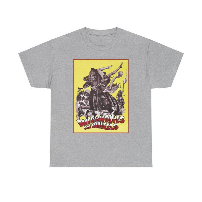 Load image into Gallery viewer, Werewolves on Wheels 1971 Werewolf Biker Gang Horror Action Movie T-shirt
