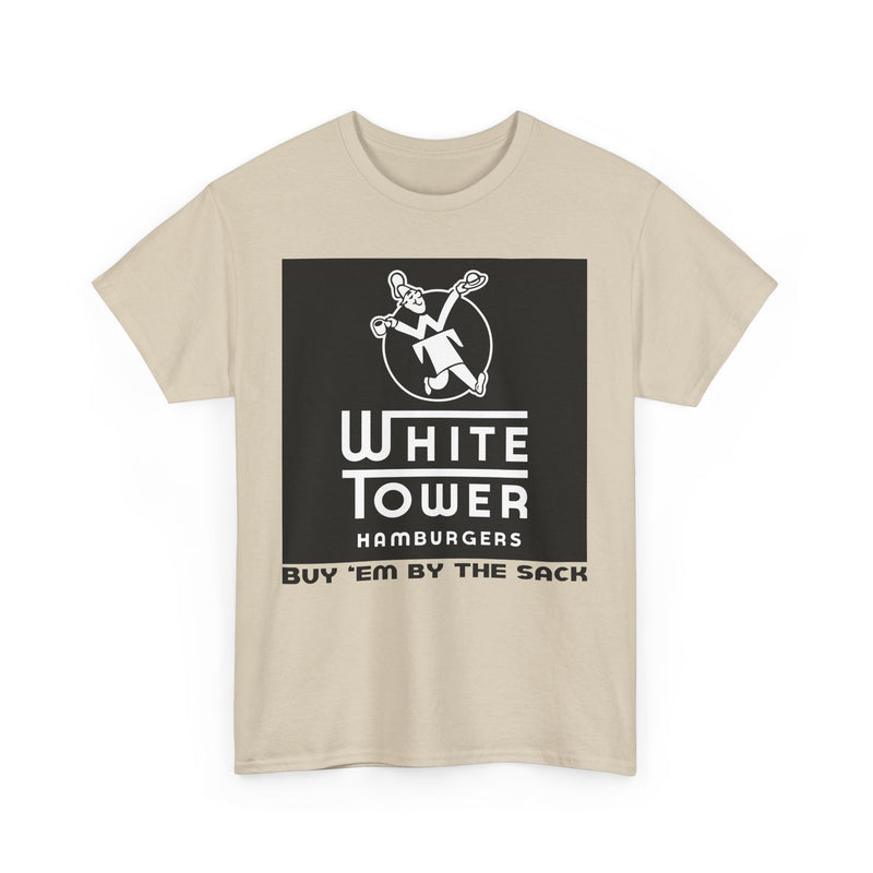 Load image into Gallery viewer, White Tower Hamburgers Buy Em By The Sack Vintage Logo T-Shirt

