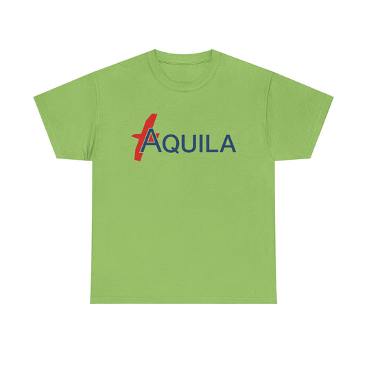Aquila Italian Airline Red Blue Modern Logo Aviation History T-shirt