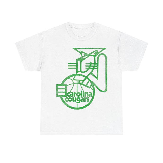 Carolina Cougars Green Logo Basketball Team Nostalgic Retro T-shirt