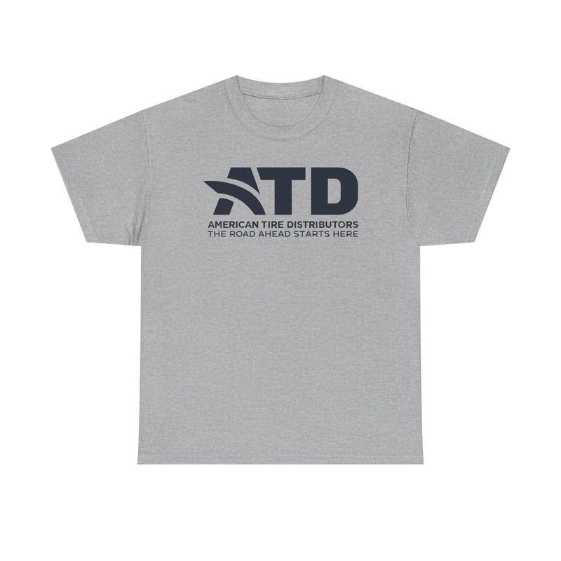 Load image into Gallery viewer, ATD American Tire Distributors T-Shirt Defunct Company Road Ahead Starts Here
