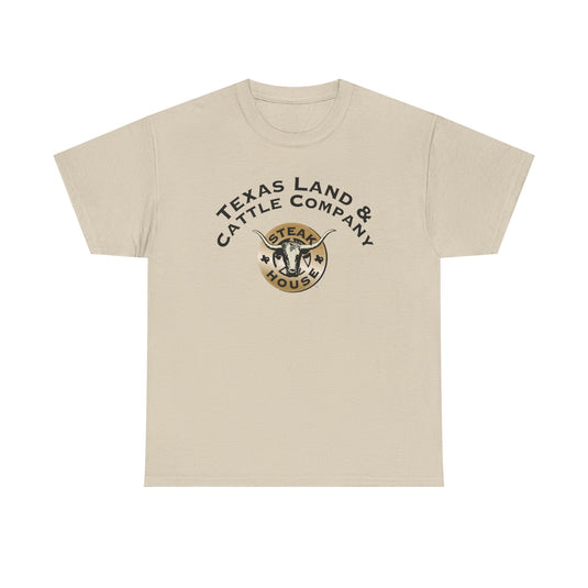 Texas Land and Cattle T-Shirt - Steakhouse Industry Defunct Logo Tee