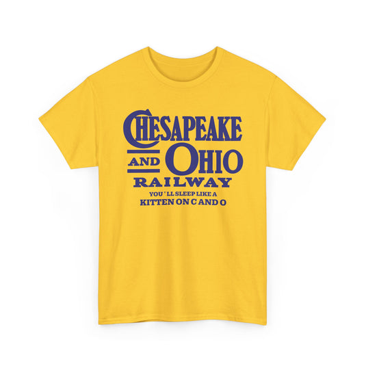 Chesapeake Ohio Railway Sleep Like Kitten Railroad Logo T-Shirt