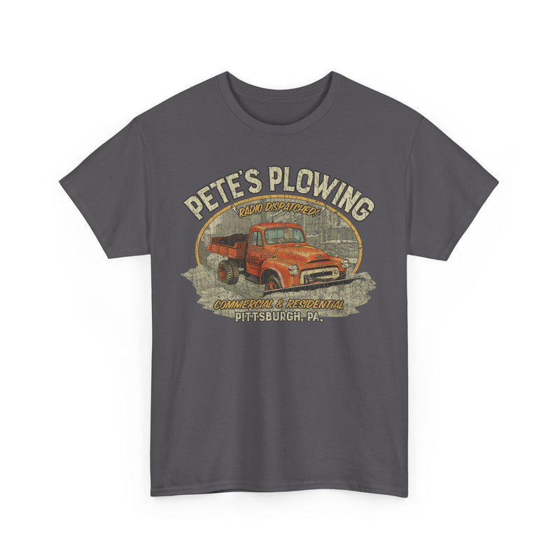 Load image into Gallery viewer, Petes Plowing Pittsburgh Pennsylvania Nostalgic T-shirt
