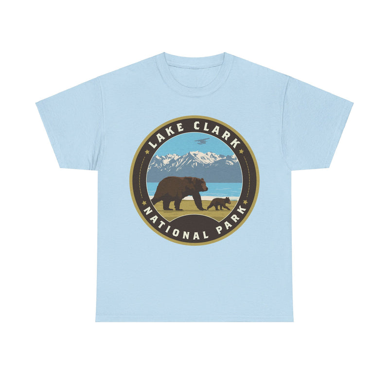 Load image into Gallery viewer, Lake Clark National Park Alaska Round Logo T-shirt
