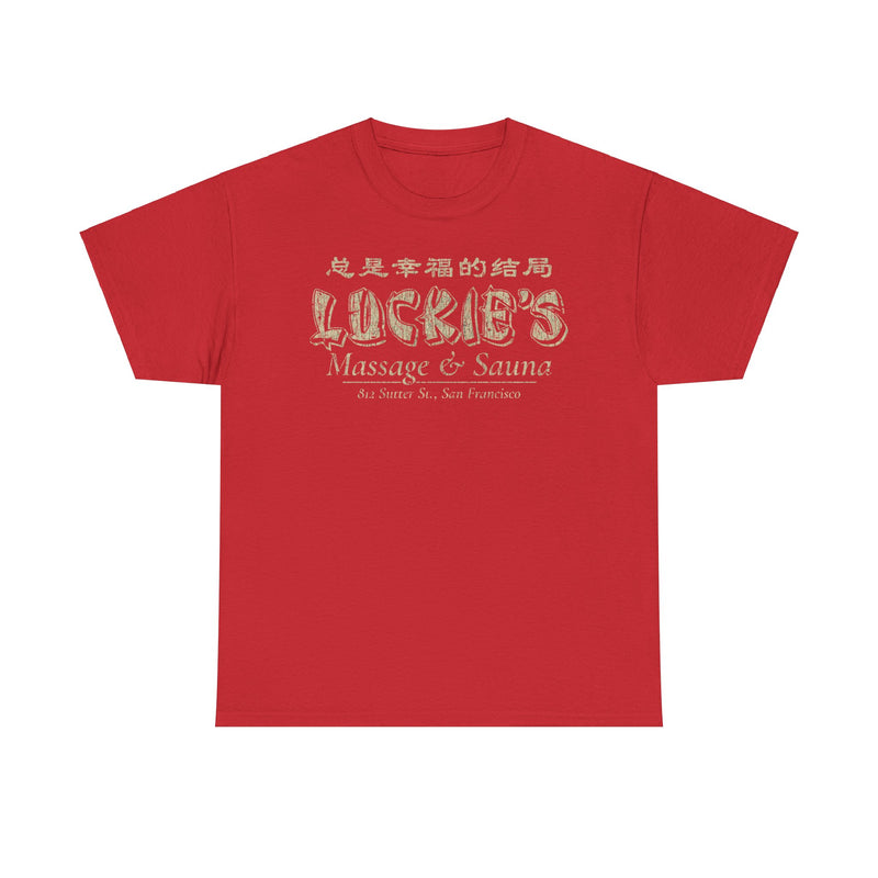 Load image into Gallery viewer, Luckies Massage Sauna San Francisco California T-shirt
