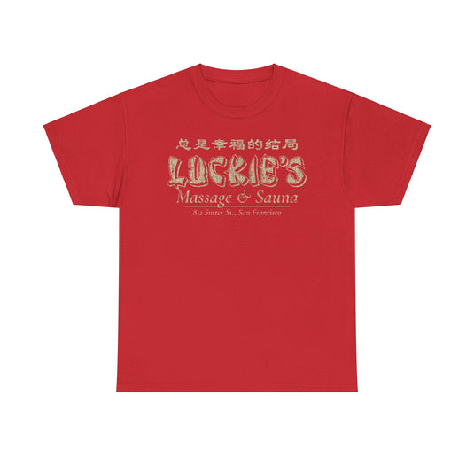 Luckies Massage Sauna San Francisco California T-shirt