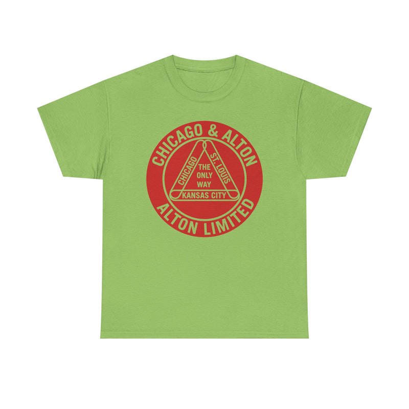 Load image into Gallery viewer, Chicago Alton Only Way Triangle Railroad Logo Vintage Train T-Shirt
