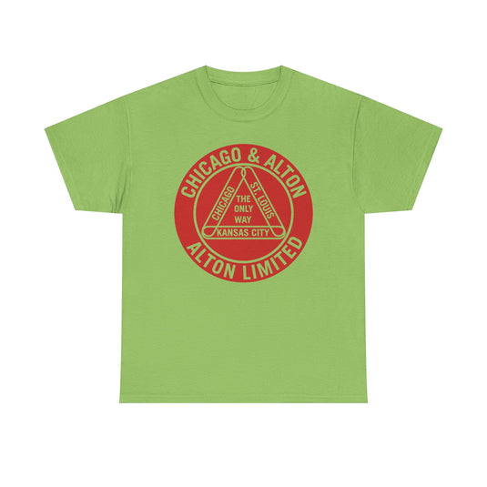 Chicago Alton Only Way Triangle Railroad Logo Vintage Train T-Shirt
