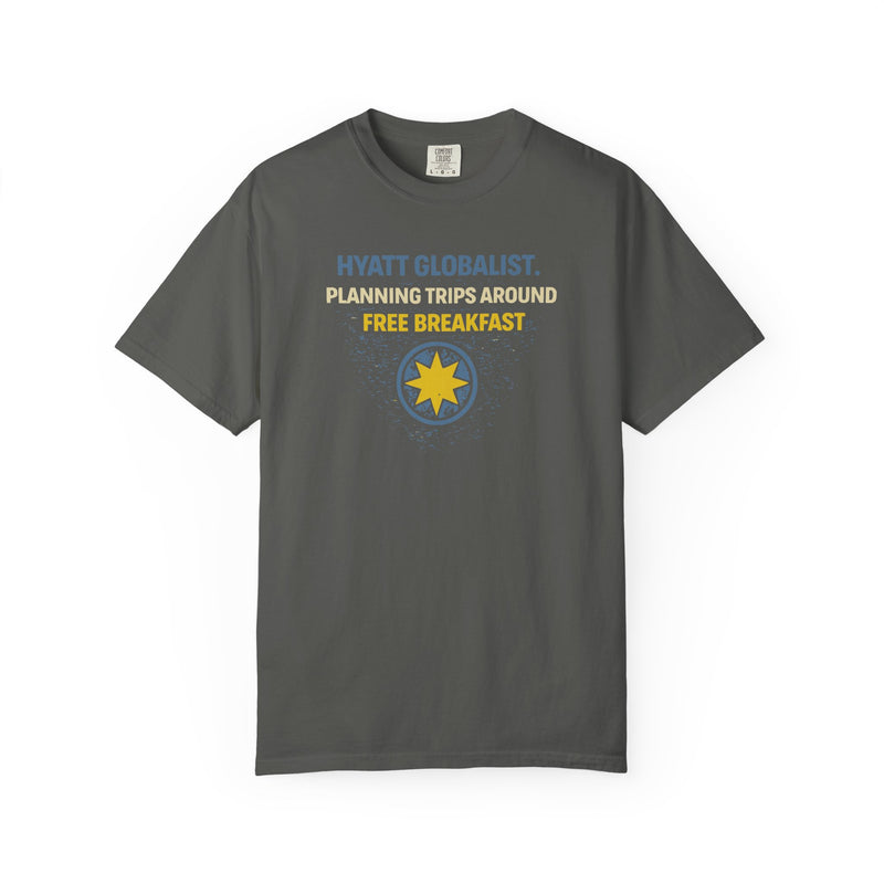 Load image into Gallery viewer, Hyatt Globalist Free Breakfast Credit Card Points Miles T-shirt
