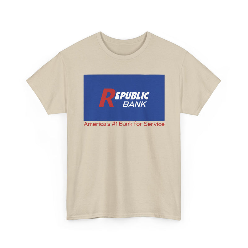 Load image into Gallery viewer, Republic Bank America&#39;s #1 Bank For Service T-Shirt Financial Logo
