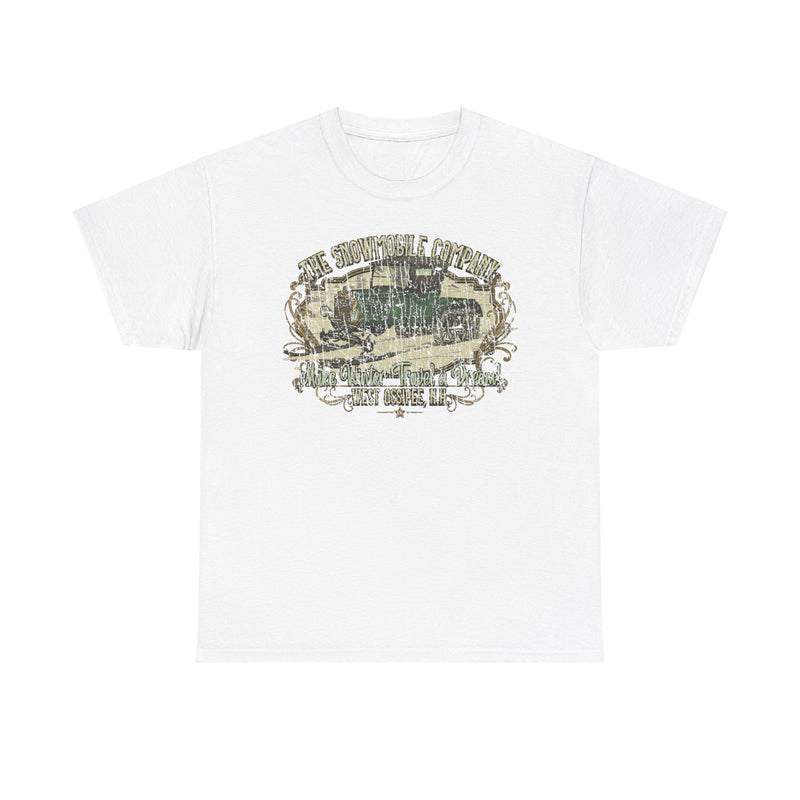 Load image into Gallery viewer, The Snowmobile Company 1922 West Ossipee New Hampshire Car Snow Logo T-shirt
