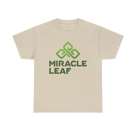 Miracle Leaf Medical Marijuana T-Shirt Defunct Dispensary Bankrupt Logo Tee