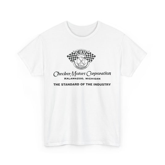 Vintage Checker Motors Kalamazoo Michigan Standard of Industry T-shirt