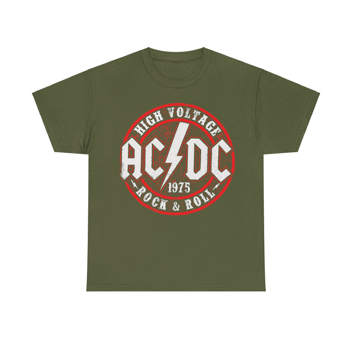 ACDC High Voltage 1975 Red Logo Music Nostalgic T-shirt