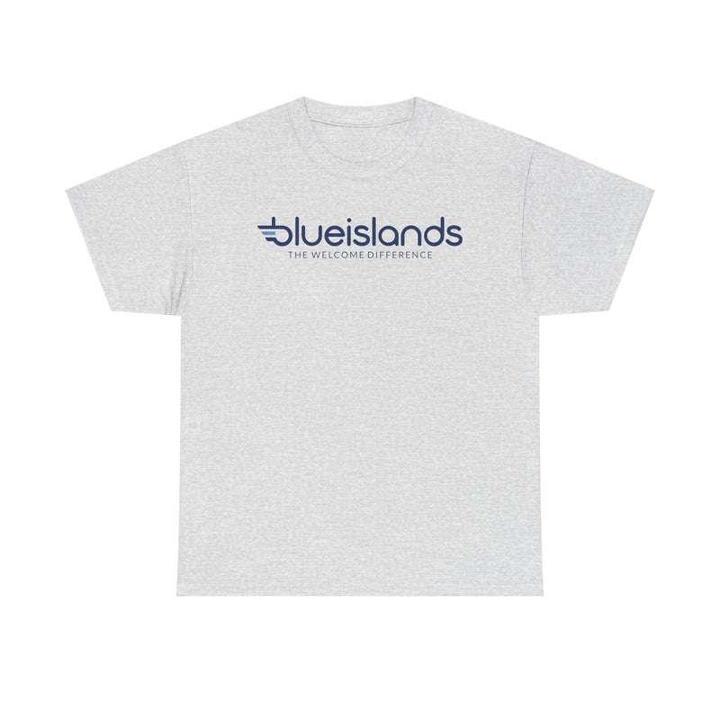 Load image into Gallery viewer, Blue Islands The Welcome Difference T-Shirt - Channel Islands Aviation
