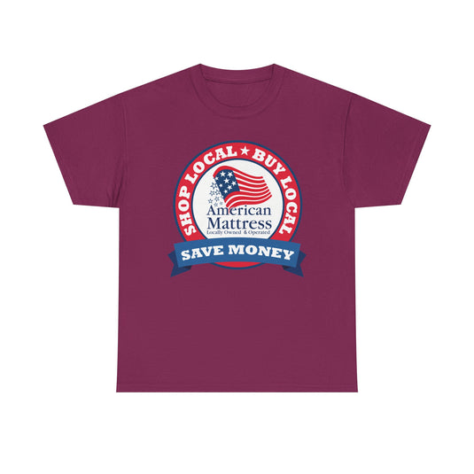 American Mattress Shop Local T-Shirt - Retail Industry Logo Tee