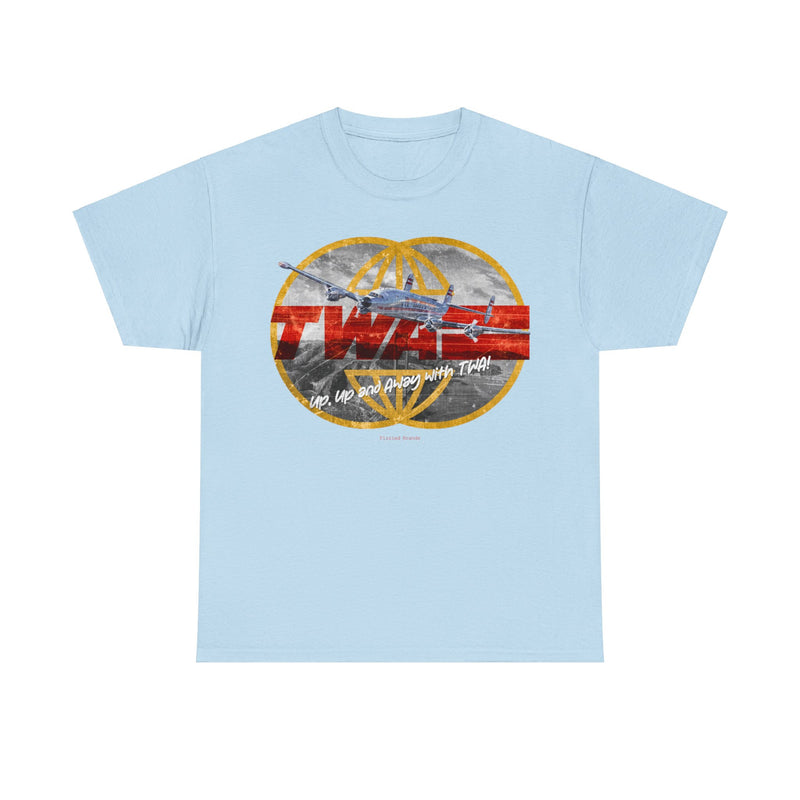 Load image into Gallery viewer, TWA Transworld Airline Up Up and Away Nostalgic Retro Logo T-shirt
