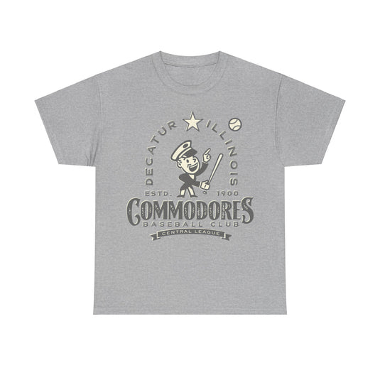 Decatur Illinois Commodores Central League Baseball T-shirt