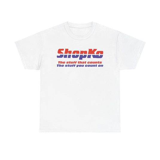 ShopKo The Stuff That Counts Orange Blue Logo Department Store T-shirt