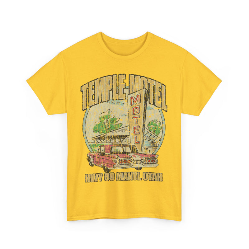 Load image into Gallery viewer, Temple Motel Manti Utah 1959 Hwy 89 T-shirt
