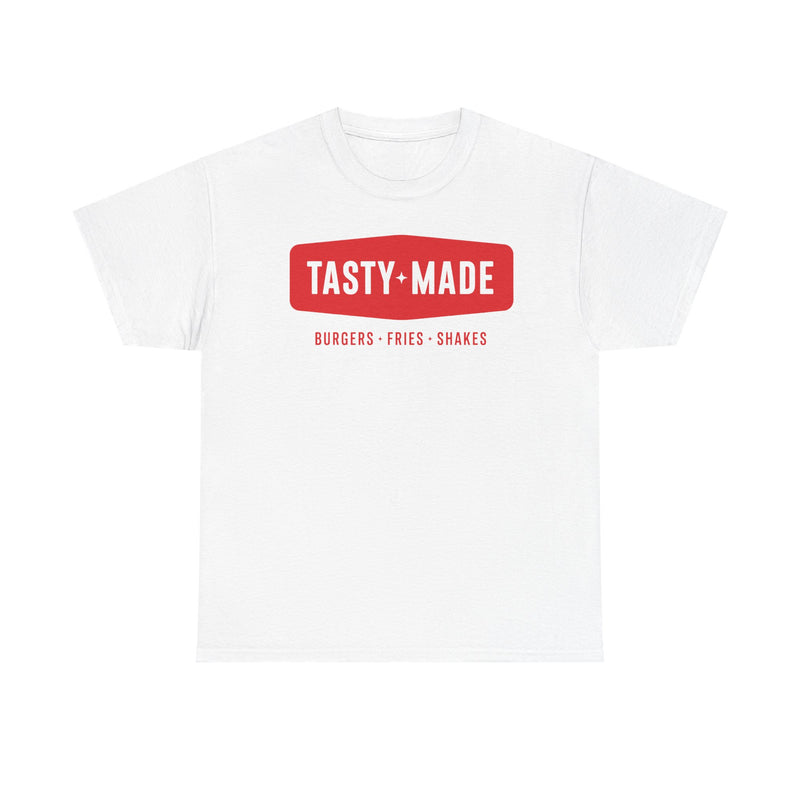 Load image into Gallery viewer, Tasty Made T-Shirt - Burger Restaurant Industry Defunct Logo Tee
