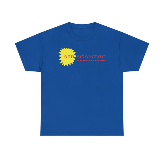 Air Scandic The Sensible Scandinavian Vintage Airline Logo Aviation T-shirt