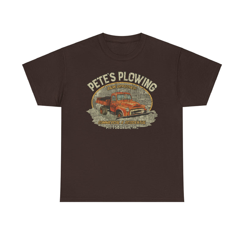 Load image into Gallery viewer, Petes Plowing Pittsburgh Pennsylvania Nostalgic T-shirt
