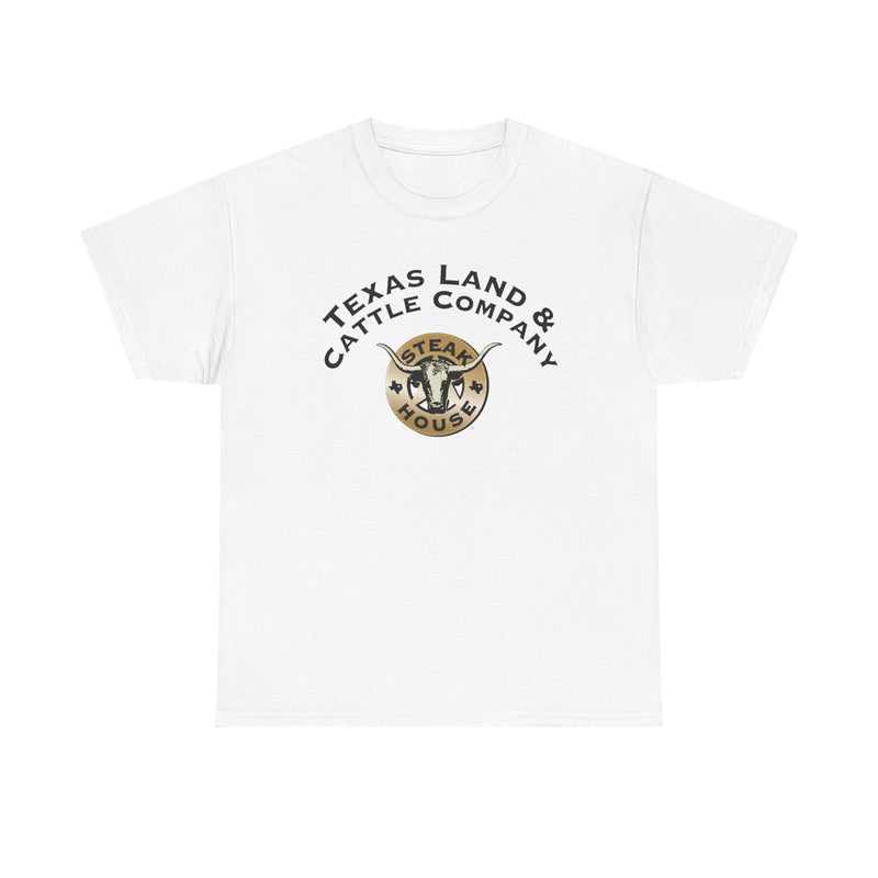 Load image into Gallery viewer, Texas Land and Cattle T-Shirt - Steakhouse Industry Defunct Logo Tee
