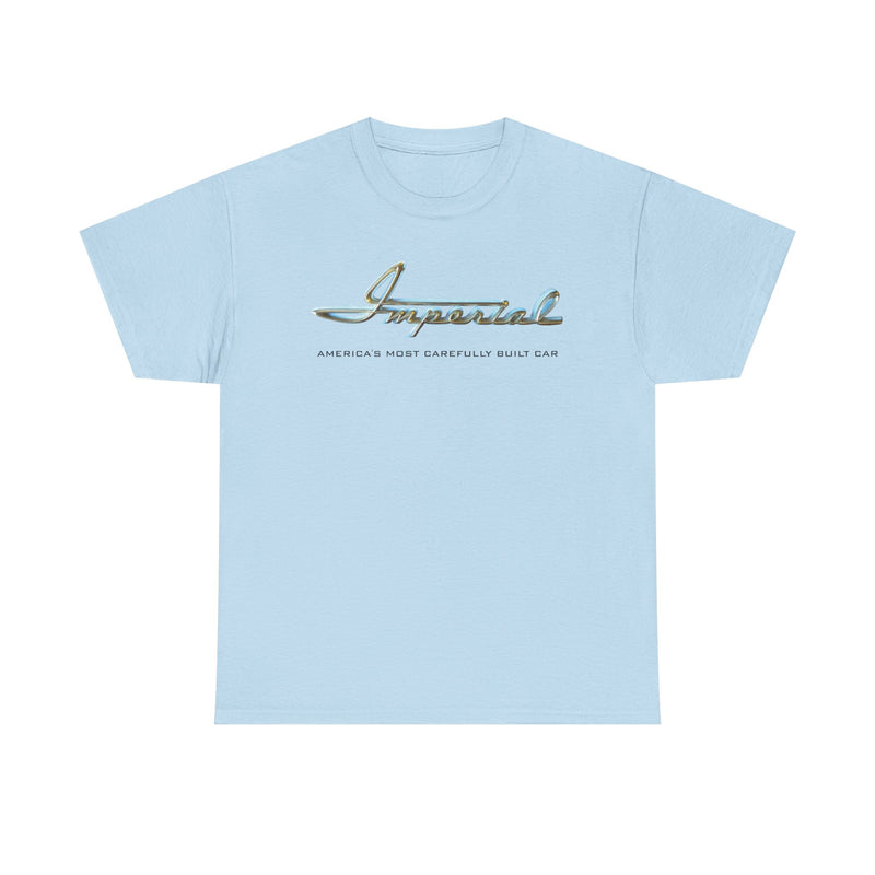Load image into Gallery viewer, Imperial America&#39;s Most Carefully Built Car Chrome Script T-shirt
