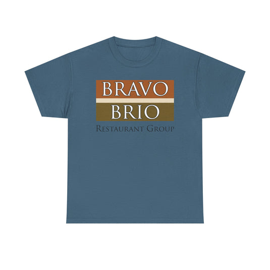 Bravo Brio Restaurant Group T-Shirt - Defunct Dining Chain Logo Tee