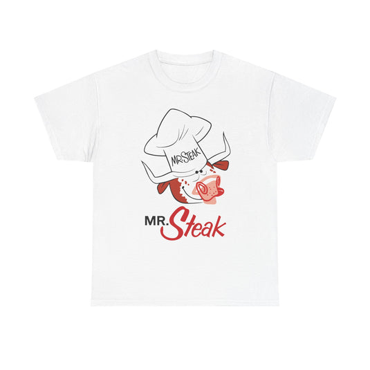 Mr. Steak T-Shirt - Steakhouse Restaurant Industry Defunct Logo Tee