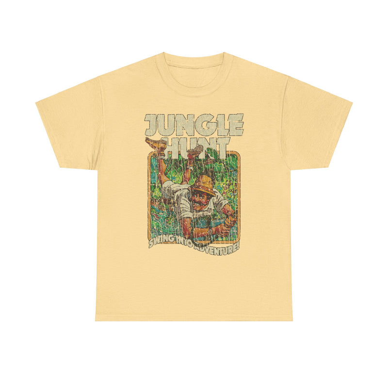 Load image into Gallery viewer, Jungle Hunt Swing Into Adventure 1982 Video Game T-shirt
