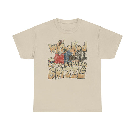 Wrecked by a Bermuda Swizzle 1983 Alcohol Vacation T-shirt