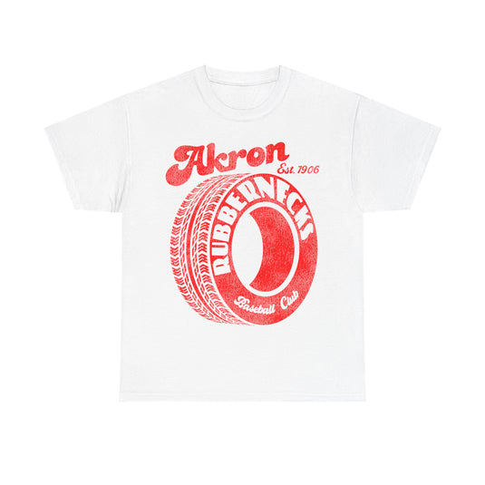 Akron Rubbernecks Nostalgic Retro Baseball T-shirt