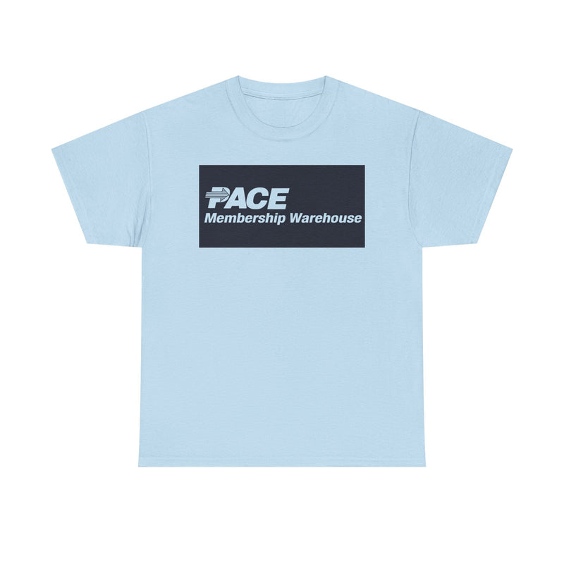 Load image into Gallery viewer, PACE Membership Warehouse Club Navy Blue Logo Bulk Shopping Nostalgic T-shirt
