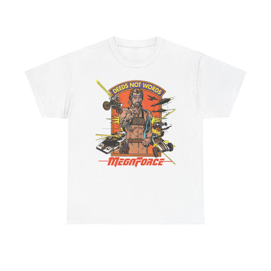 Megaforce Deeds Not Words 1982 Movie T-shirt