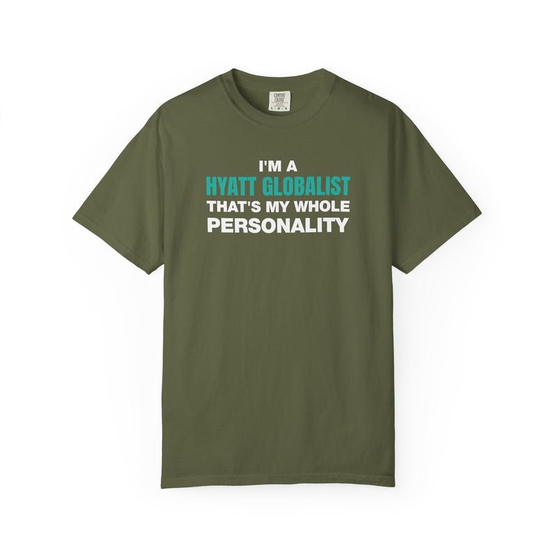 Load image into Gallery viewer, Hyatt Globalist Personality Credit Card Points Miles Travel Teal T-shirt
