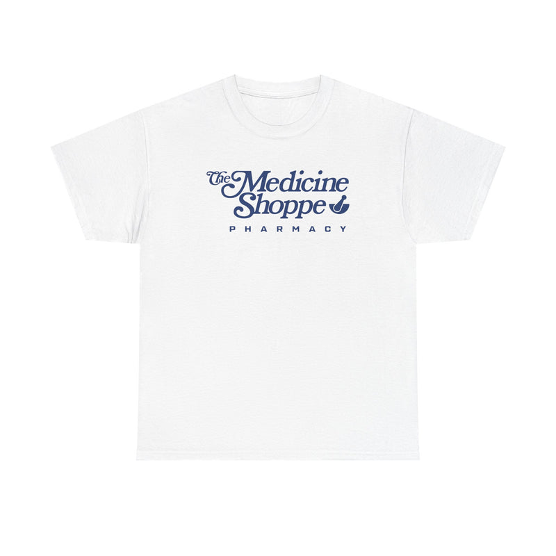 Load image into Gallery viewer, Medicine Shoppe Pharmacy T-Shirt Defunct Drugstore Bankrupt Logo Tee
