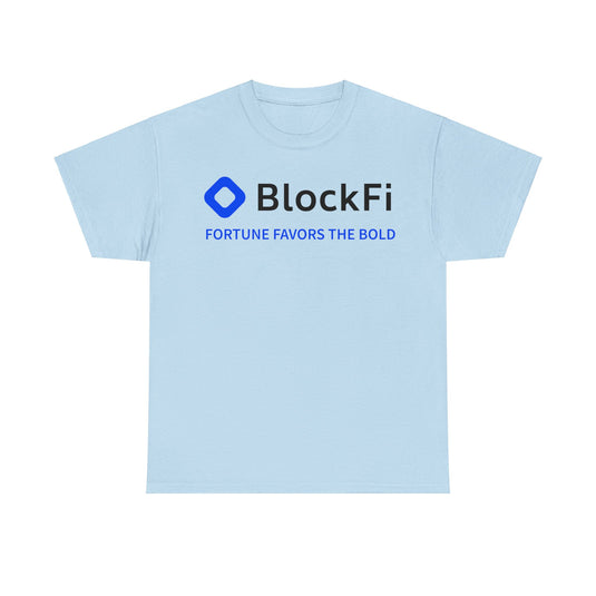 BlockFi Logo T-Shirt: Fortune Favors The Brave