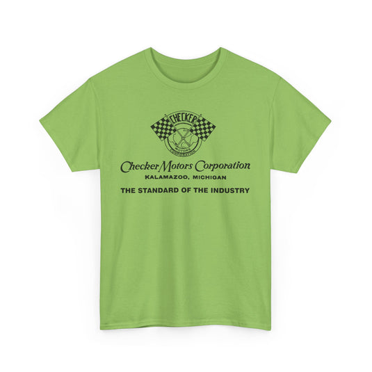 Vintage Checker Motors Kalamazoo Michigan Standard of Industry T-shirt