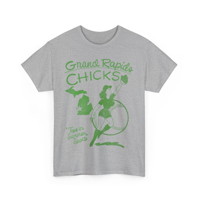 Load image into Gallery viewer, Grand Rapids Chicks Womens Nostalgic Retro Baseball Team T-shirt
