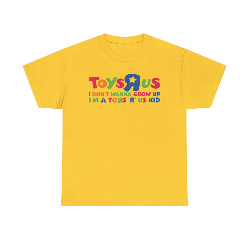 Load image into Gallery viewer, Toys R Us I Don't Wanna Grow Up Colorful Star Logo Toy Store T-shirt

