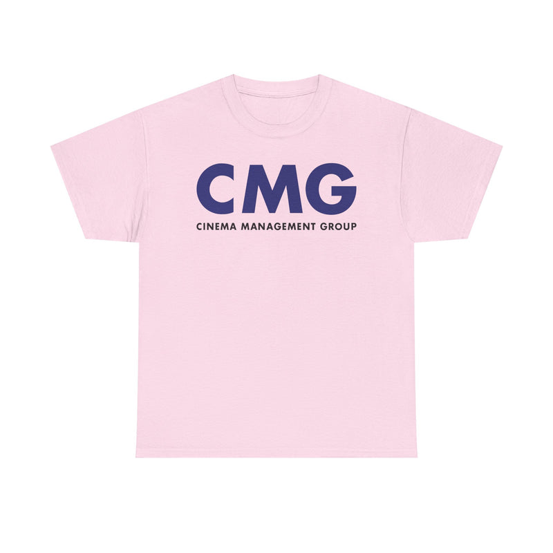 Load image into Gallery viewer, Cinema Management Group CMG T-Shirt Bankrupt Movie Theater Logo Tee
