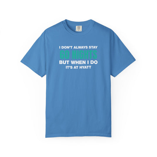 Hyatt 60 Nights Credit Card Points Miles Travel Teal T-shirt
