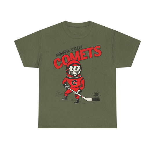 Mohawk Valley Comets Logo New York Hockey Team T-shirt