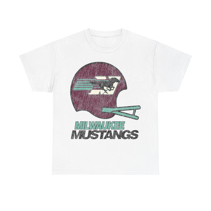 Milwaukee Mustangs Retro Nostalgic Football T-shirt