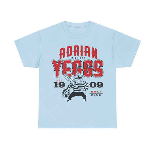 Adrian Yeggs Est 1909 Michigan Baseball T-shirt